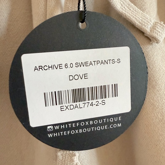 White Fox Archive 6 Sweatpants NEW - Picture 2 of 3